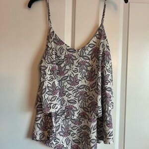 Floral Paisley Layered Cami Tank Top